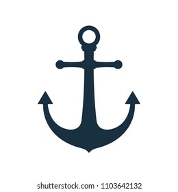 Simple anchor on white background. Minimal anchor design.