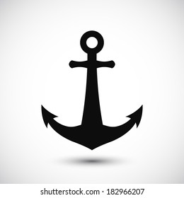 Simple anchor silhouette. Vector illustration