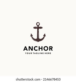 Simple Anchor Silhouette Vintage Retro logo design for boat ship chocolate nautical transport, suitable for your design need, logo, illustration, animation, etc.
