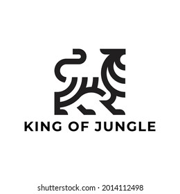 SIMPLE AND ANCIENT STRIPES TIGER LOGO VECTOR
