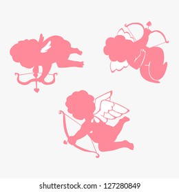 Simple angel of love. Three shape