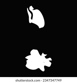 Simple Angola Map Isolated on Black Background, can be used for business designs, presentation designs or any suitable designs.