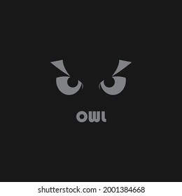 Simple Animal Eyes Sign Grey Color
