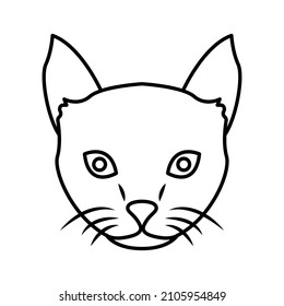 simple animal head icon with outline style