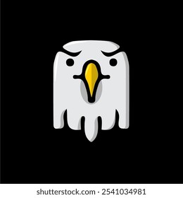 Fondo negro simple del Vector del icono de la cabeza del animal para el logotipo o el icono