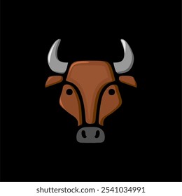 ícone simples cabeça animal vetor fundo preto para logotipo ou ícone