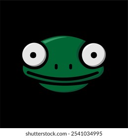 Fondo negro simple del Vector del icono de la cabeza del animal para el logotipo o el icono