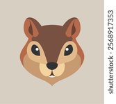 Simple animal head vector illustration