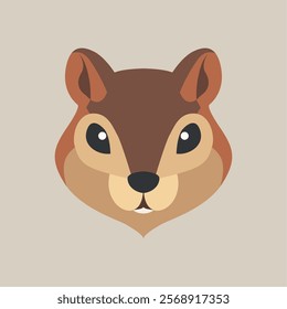 Simple animal head vector illustration