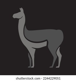 simple animal letter logo llama