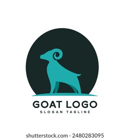 Einfaches Tier-Logo-Konzept der Ziege Illustration