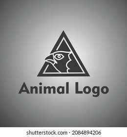 logotipo animal simple, logotipo de águila simple pero genial