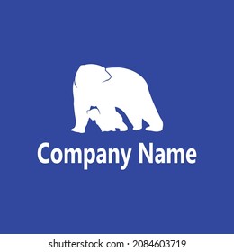 simple animal logo, cool white bear logo to represent your future brand