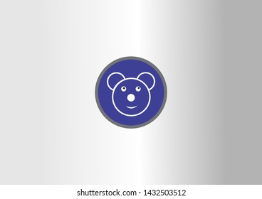 simple animal logos in blue and white