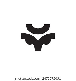 simple animal owl logo icon