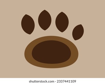 Simple Animal Paw Illustration Vector