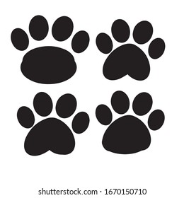 simple animal paw print icon sign