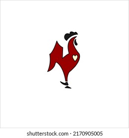 Simple Animated Picture Of A Rooster