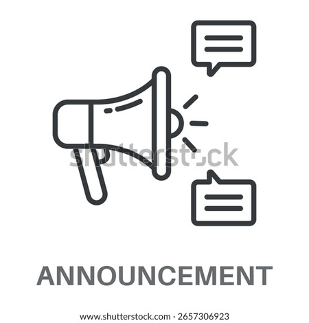 Simple announcement Design Icon, Simple Style Design Inspiration For Any Logos Interface And Purpose