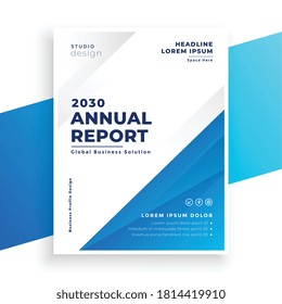 Simple Annual Report Business Brochure Template Stock Vector (Royalty ...