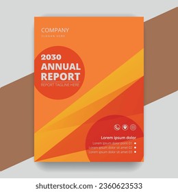 Simple annual report cover page or business brochure template design