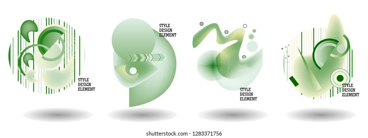 Simple annual report design vector collection. Halftone stripes texture cover page layout templates set. Report covers geometric design, business booklet pages corporate backgrounds. 