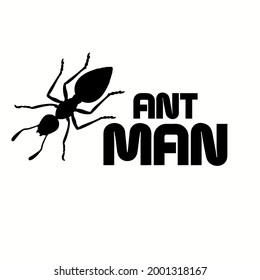 Simple ant silhouette icon logo