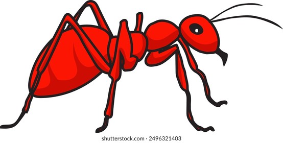 simple ant vector illustration graphic

