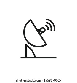 Simple antenna line icon. Stroke pictogram. Vector illustration isolated on a white background. Premium quality symbol. Vector sign for mobile app and web sites.