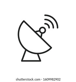 Simple antenna line icon. Stroke pictogram. Vector illustration isolated on a white background. Premium quality symbol. Vector sign for mobile app and web sites.