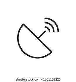 Simple antenna line icon. Stroke pictogram. Vector illustration isolated on a white background. Premium quality symbol. Vector sign for mobile app and web sites.