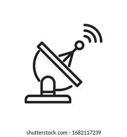 Simple antenna line icon. Stroke pictogram. Vector illustration isolated on a white background. Premium quality symbol. Vector sign for mobile app and web sites.