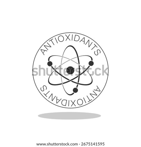 Simple Antioxidants Icon with shadow