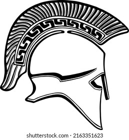 Simple Antique Helmet icon. Vector illustration