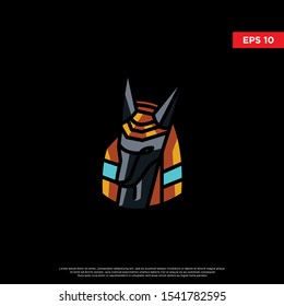 simple anubis logo. modern icon template design
