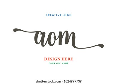 The simple AOM type logo is easy to understand and authoritative