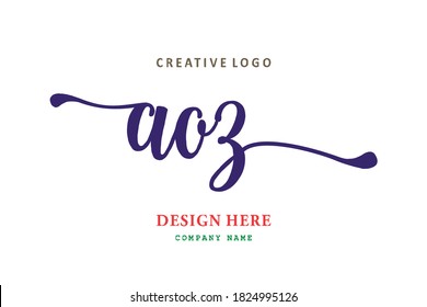 The simple AOZ typeface logo is easy to understand and authoritative