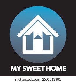 simple apartment icon for construction company logo etc.