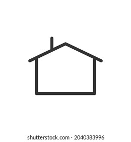 Simple apartment line icon. Premium symbol in stroke style. Design of apartment icon. Vector illustration.