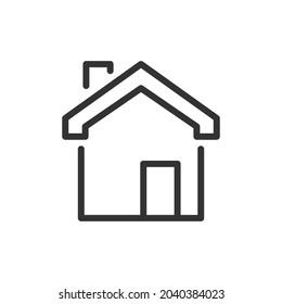 Simple apartment line icon. Premium symbol in stroke style. Design of apartment icon. Vector illustration.