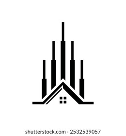Simples inspiração de design de logotipo de apartamento
