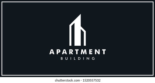 Simple Apartment Logo Design Template