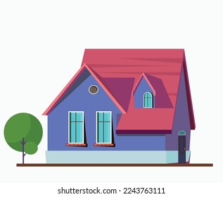 Simple apartment vector illustration isolated on white background