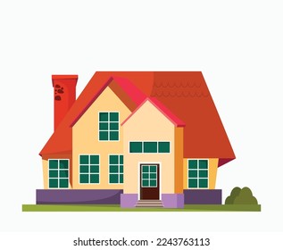 Einfache Apartment-Vektorgrafik einzeln auf weißem Hintergrund