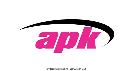 Simple APO text vector, PINK, free design.