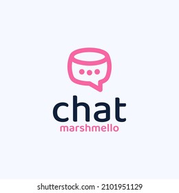 diseño de logotipo de chat de aplicación simple