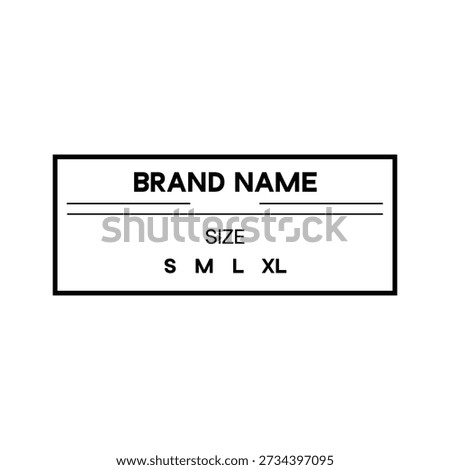 simple apparel label design for garment branding vector