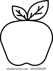 simple apple back to school icon