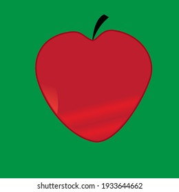 Simple Apple in flat style. Vector illusration.