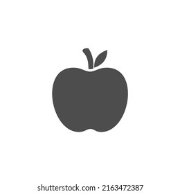 simple apple fruit icon on white background